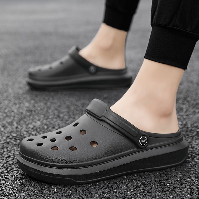 Men Shoes Elegant - Zapatilla con agujeros para hombre, plataforma