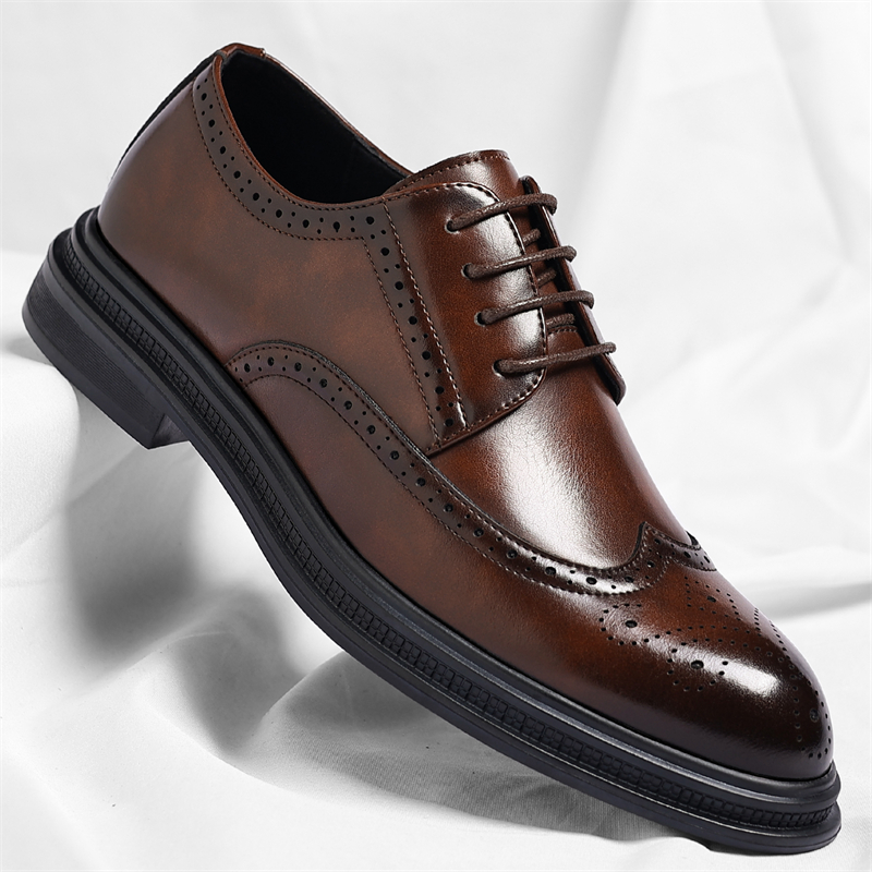 Men Shoes Uk - Zapatos de Cuero Brogue para Hombre,