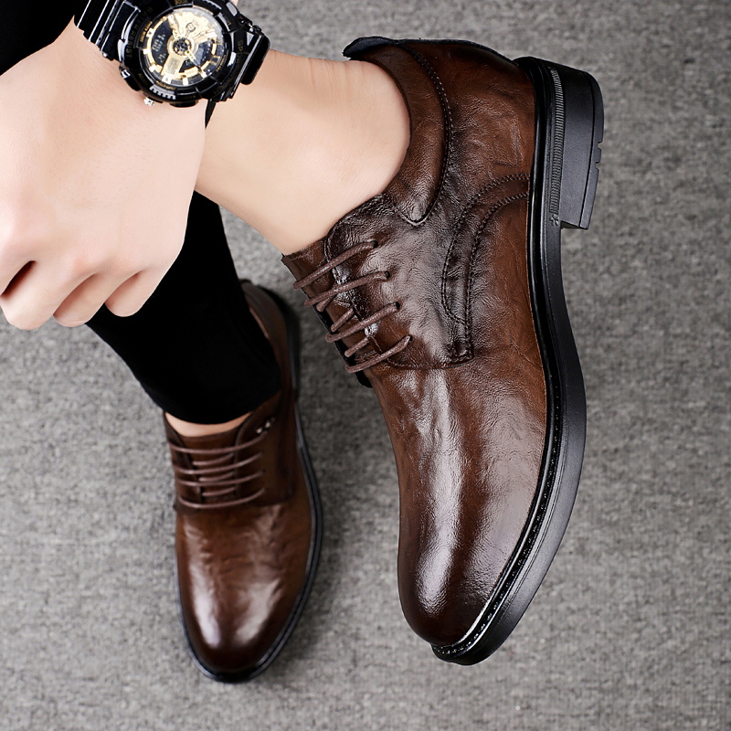 Zapatos Casuales de Cuero con  - Men'S Shoes Height Increase reseña y precio